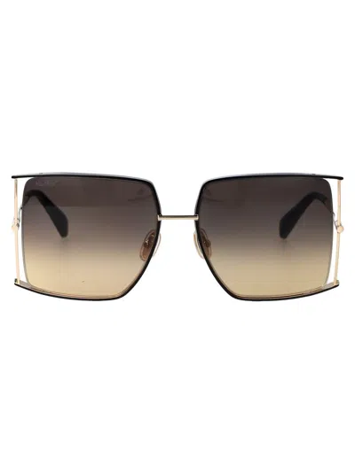 Max Mara Sunglasses In Gold Black