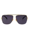 Max Mara Gold Blue Metal Sunglasses In Gold Blue
