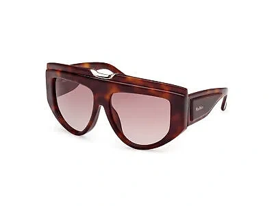 Pre-owned Max Mara Sunglasses Mm0083 Orsola 52f Havana Brown Woman