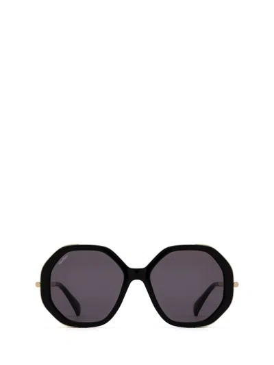 Max Mara Sunglasses In Shiny Black