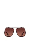 Max Mara Navigator Sunglasses In Shiny Bordeaux