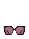 Max Mara Design Metal & Acetate Cat-eye Sunglasses In Violet / Horn