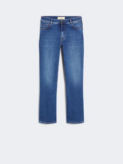 Max Mara Super Stretch Denim Skinny Jeans In Blue
