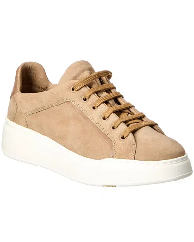 Max Mara Super Suede Sneaker In Brown