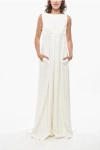 Max Mara Super Wide Leg Eschilo Jumpsuit With Back Zip In White