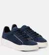 Max Mara Supersuede Suede Platform Sneakers In Blue