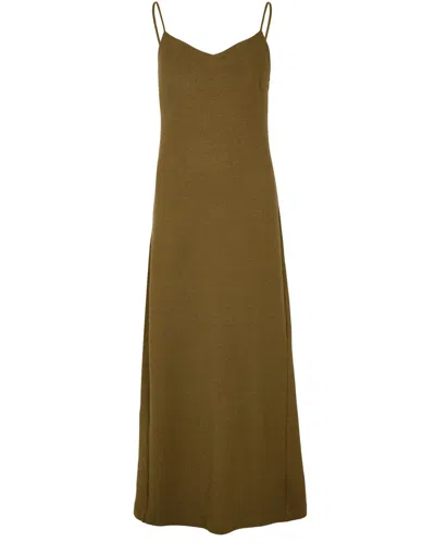 Max Mara Suspender Dress In Brown