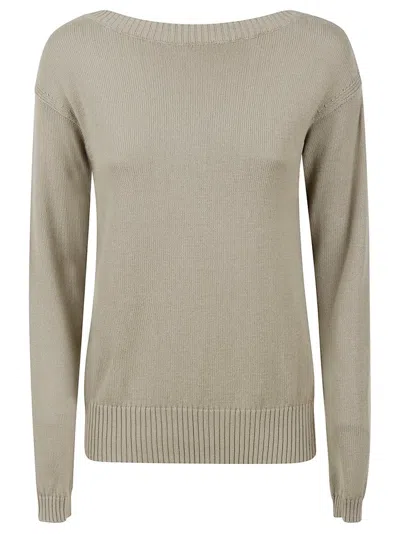 Max Mara Long Sleeve Sweater In Beige