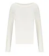 Max Mara Svago White Sweater In Neutral