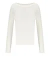 Max Mara Svago White Sweater In Neutral