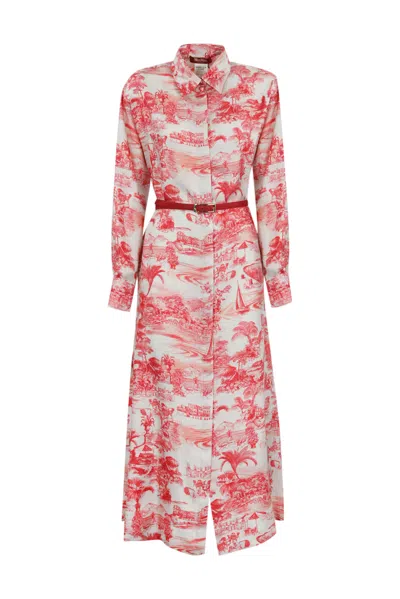 MAX MARA SVELTO SHIRT DRESS IN SILK WITH PRINT