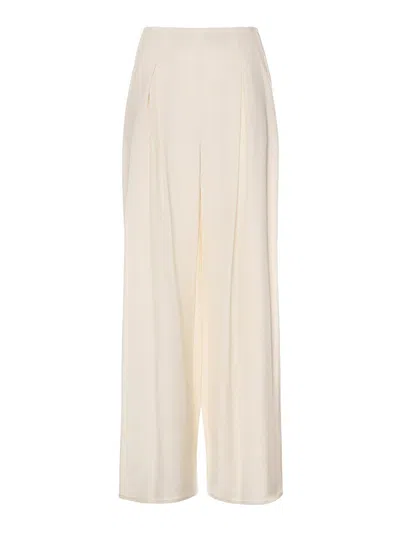 Max Mara Pantalón Casual - Blanco In Neutral
