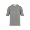 Max Mara Gerico Short-sleeved Knit T-shirt In Gray