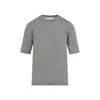 Max Mara Gerico Short-sleeved Knit T-shirt In Gray