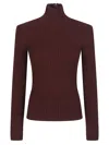 Max Mara Ribbed Roll-neck Sweater In Brown