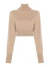 Max Mara Roll-neck Wool Jumper In Brown