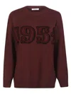 Max Mara Burgundy Wool Blend Fido Sweater In Burgundy