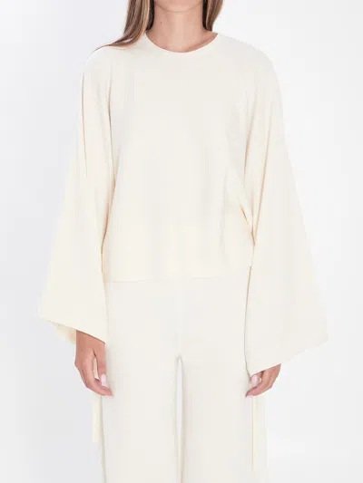 Max Mara Sweater In Fine Wool Yarn In White