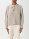Max Mara Eyelet Detail Knitwear With Lace-up Sleeves In Beige
