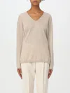 Max Mara V-neck Long-sleeved Jumper In Beige