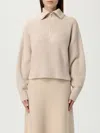 Max Mara Wool-cashmere Quarter-zip Sweater In Neutral