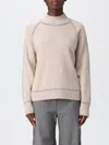 Max Mara Pescara Sweater In Wool And Cashmere In Neutral