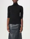 Max Mara Cecina Turtleneck Wool Knit Top In Black
