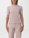 Max Mara Warren Knitted Top In Silk And Cashmere In Puder