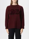 Max Mara Burgundy Wool Blend Fido Sweater In Red