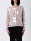 Max Mara Sequin Embellished Cardigan In Neutral
