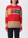 Max Mara Wool And Cashmere Sweater With Flocked 1951 Motif In Ruby