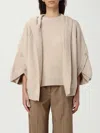 Max Mara Hooded Sweater With Button-detail Sleeves In Wool-cashmere Blend