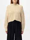 Max Mara Mini Wool And Cashmere Sweater With Diamond Cable Knit Design In Weiss