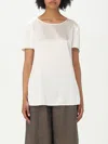 Max Mara Dida Satin T-shirt In Yellow Cream