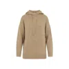 Max Mara Relaxed Fit Knit Sweater With Hood In Brown
