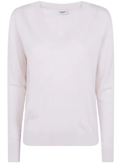 Max Mara Sweater V Neck "wkd Talamo" In White