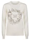Max Mara Bari Wool Cashmere Sweater In White