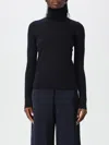 Max Mara Woman Turtleneck Black Size S Virgin Wool In Blue