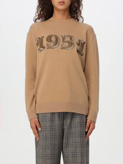 Max Mara Sweater Woman Camel Women In Brown