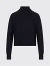 Max Mara Ribbed Funnel-neck Sweater In Blue