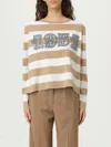 Max Mara Sleeveless Crew Neck Top With Embroidered Detail In Multi