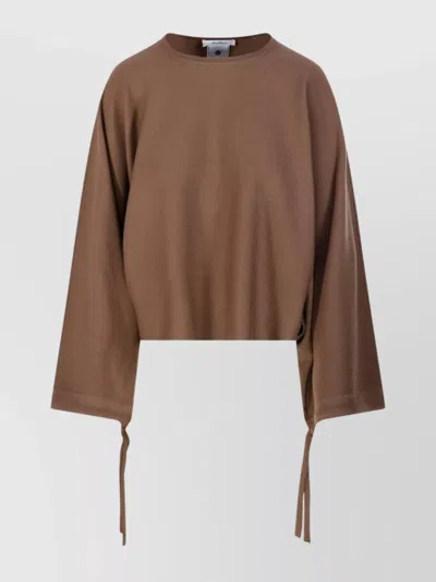 Max Mara Sweater Wool Yarn Cuff Gathered