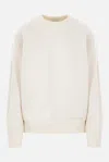 Max Mara Long-sleeved Wool Cashmere Sweater In White