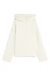 Max Mara Hooded Oversized Knitwear Ribbed Cuffs In White