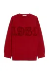 Max Mara Logo Wool And Cashmere Jumper In Red