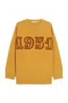 Max Mara Fido Crew Neck Embroidered Knit Sweater In Brown