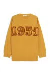 Max Mara Fido Crew Neck Embroidered Knit Sweater In Brown
