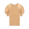Max Mara Crewneck Knitwear Puff Sleeves In Neutral