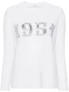 Max Mara Crew Neck Wool And Cashmere Blend Sweater In White