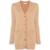 Max Mara Sequin Embellished Wool Cashmere Cardigan In Beige